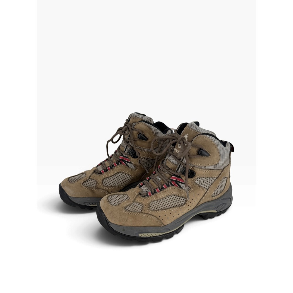 Vasque Womens Hiking Boots Tan Suede Mesh Mid Top Trail Shoes 7495 Size 7.5